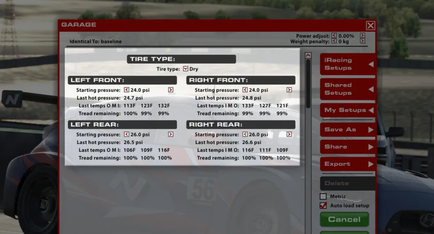 轮胎设置